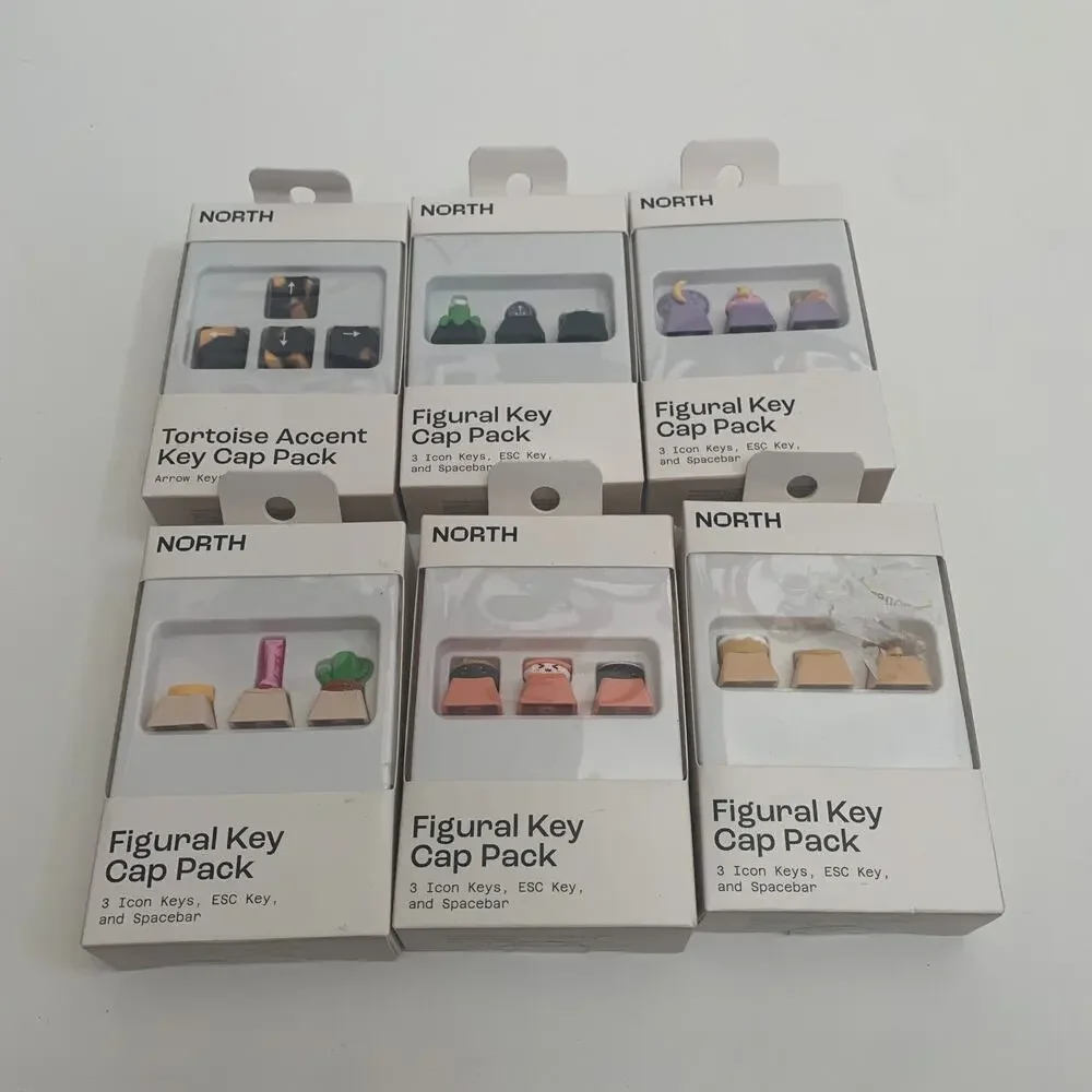 North Lot Of 6 Mechanical Keyboard Assoreted Caps Sets Figural key+ Arrow Accent